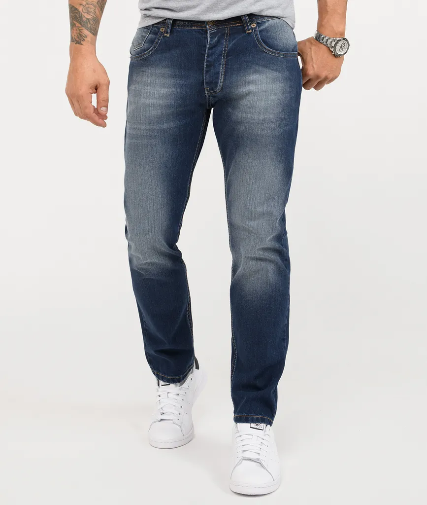 Rock Creek Herren Jeans Regular Fit Blau RC-2343-K